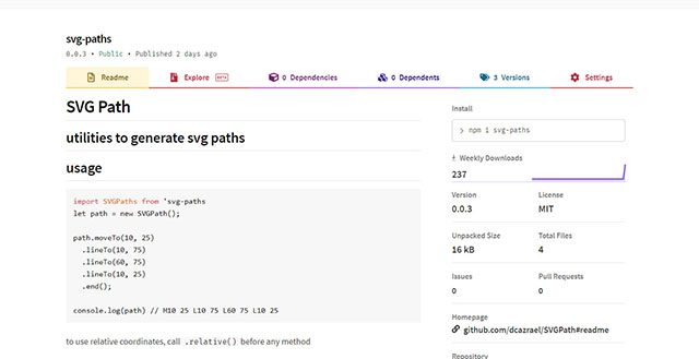 SVG Paths - utilities to generate svg paths